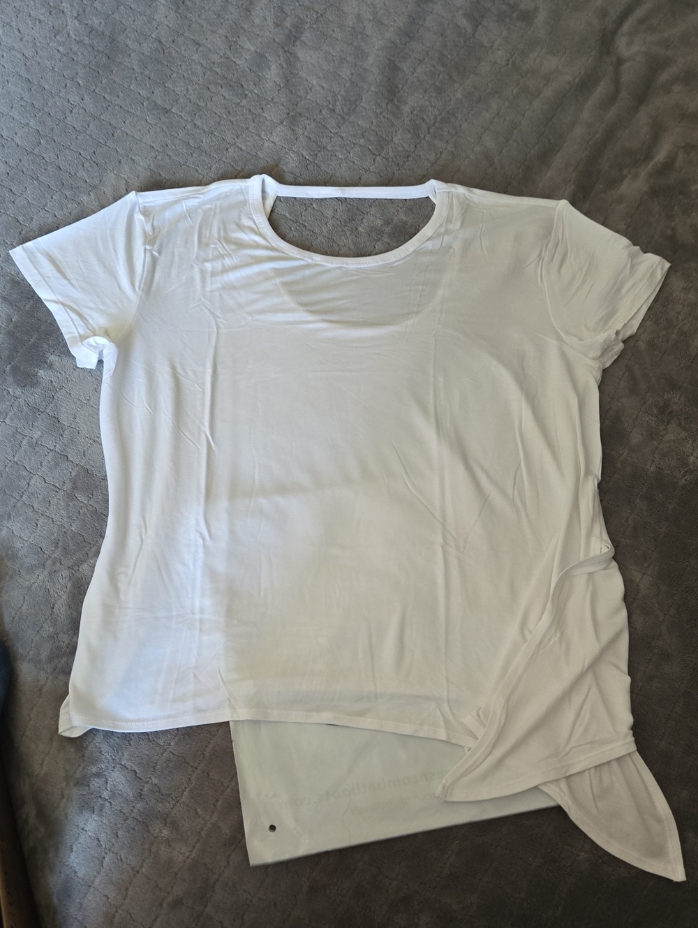 Women’s White Side-tie T-Shirt